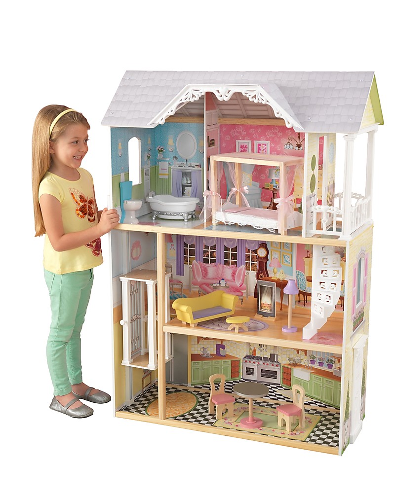 Kidkraft Kaylee casa delle bambole-Ragazze Bambola Di Legno Casa Bambole Barbie si adatta 