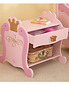 KidKraft Comodino in Stile Principessa con Cassetto Scorrevole - Legno Cassettiere