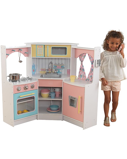 KidKraft Cucina Giocattolo ad Angolo Deluxe - Legno Giochi Creativi