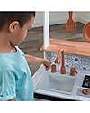 KidKraft Cucina Giocattolo in Legno Artisan Island Toddler - Con forno a microonde e frigorifero! Cucine Giocattolo