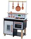 KidKraft Cucina Giocattolo in Legno Artisan Island Toddler - Con forno a microonde e frigorifero! Cucine Giocattolo