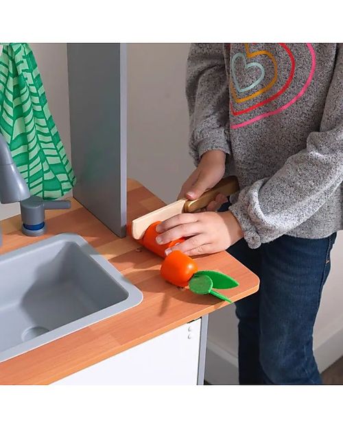 KidKraft Cucina Giocattolo in Legno Terrace Garden - Impara a coltivare la frutta! Cucine Giocattolo