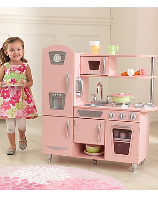 KidKraft Cucina Giocattolo in Stile Vintage - Rosa - Legno Cucine Giocattolo