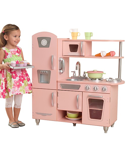 KidKraft Cucina Giocattolo in Stile Vintage - Rosa - Legno Cucine Giocattolo