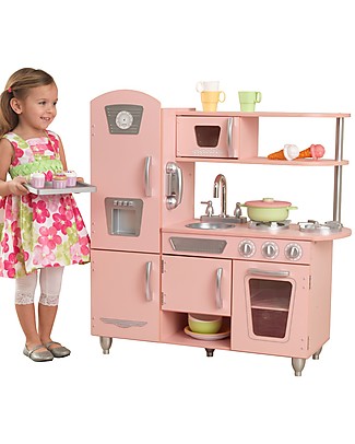 KidKraft Cucina Giocattolo in Stile Vintage - Rosa - Legno Cucine Giocattolo