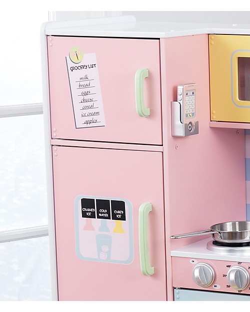 KidKraft Cucina Giocattolo Large Pastel, Colorata e di Grandi Dimensioni - Legno Cucine Giocattolo