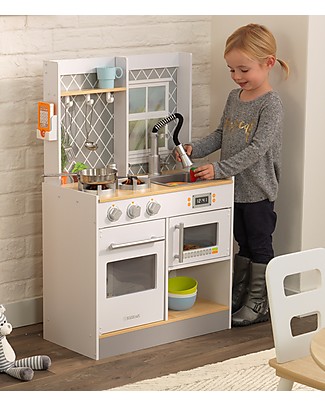 EcoToys cucina per bambini in accessori in legno Cucina giocattolo pentole 