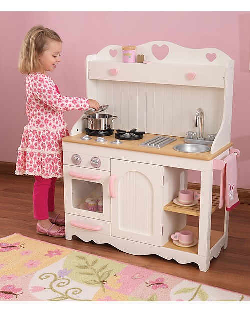 KidKraft Cucina Giocattolo Prairie, Dolcissima con Graziosi Dettagli - Legno Cucine Giocattolo