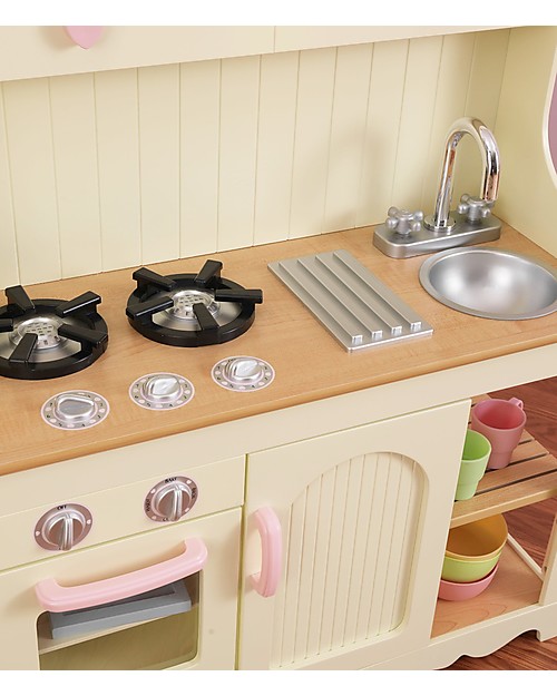 KidKraft Cucina Giocattolo Prairie, Dolcissima con Graziosi Dettagli - Legno Cucine Giocattolo