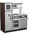 KidKraft Cucina Giocattolo Uptown Espresso - Design Moderno - Elettrodomestici Interattivi! Cucine Giocattolo