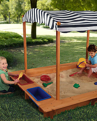 KidKraft Gioco da Esterno Sandbox con Baldacchino - Legno Giochi all'Aperto