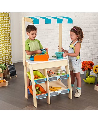KidKraft Gioco in Legno Bancarella del Mercato Far finta di