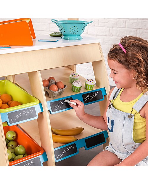 KidKraft Gioco in Legno Bancarella del Mercato Far finta di