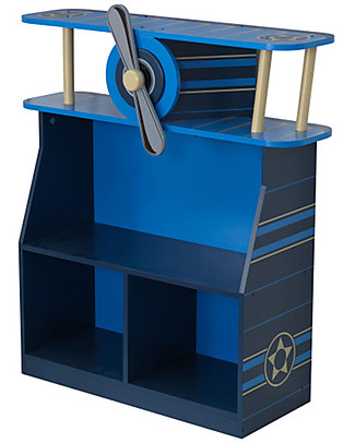 KidKraft Libreria Stile Aeroplano Bambini con Tre Ripiani - Legno Librerie
