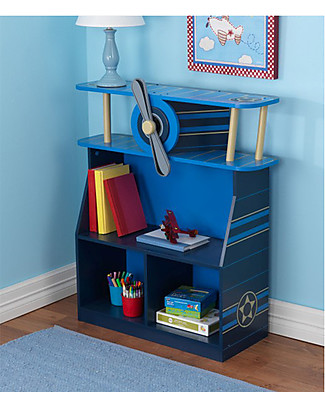 KidKraft Libreria Stile Aeroplano Bambini con Tre Ripiani - Legno Librerie