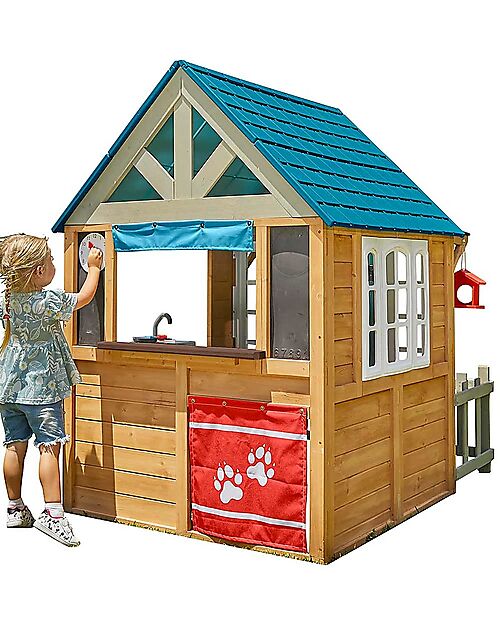 KidKraft OUTLET - Casetta Gioco da Esterno in Legno - Lakeside Bungalow - Pezzo di Showroom Casette per Bambini