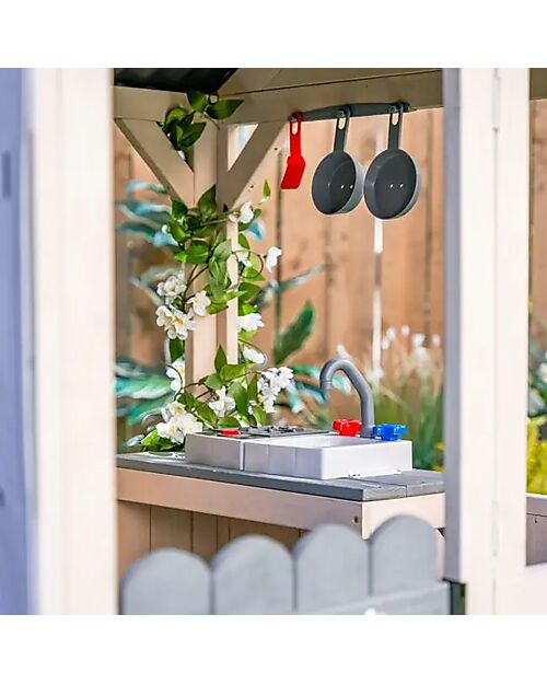 KidKraft OUTLET - Casetta Gioco Savannah - con Altalena - Parete in Tessuto con Grafica Casette per Bambini