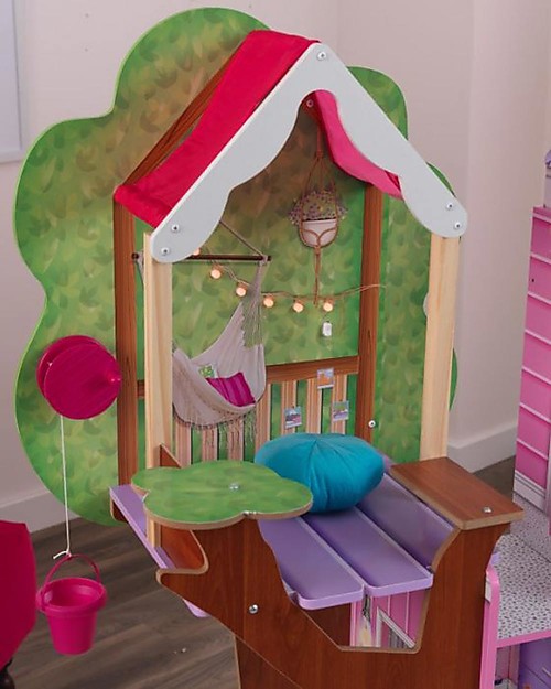 KidKraft Residenza per Bambole con Casetta sull'Albero - EZ Krat Assembly per Montaggio Facile e Veloce Case delle Bambole