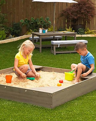 KidKraft Sabbiera da Esterno - Grigia - 149x150 cm Giochi da Esterno_