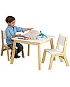KidKraft Set di Tavolo e 2 Sedie Moderni - Bianco Sedie
