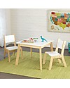 KidKraft Set di Tavolo e 2 Sedie Moderni - Bianco Sedie