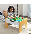 KidKraft Tavolo Attività Reversibile 2-in1, Grigio e Bianco - Trenini e mattoncini! Tavoli