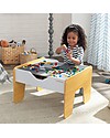 KidKraft Tavolo Attività Reversibile 2-in1, Grigio e Bianco - Trenini e mattoncini! Tavoli