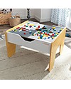 KidKraft Tavolo Attività Reversibile 2-in1, Grigio e Bianco - Trenini e mattoncini! Tavoli
