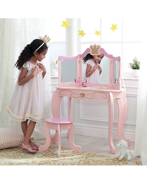 KidKraft Toeletta e Sgabello Stile Principessa Far finta di