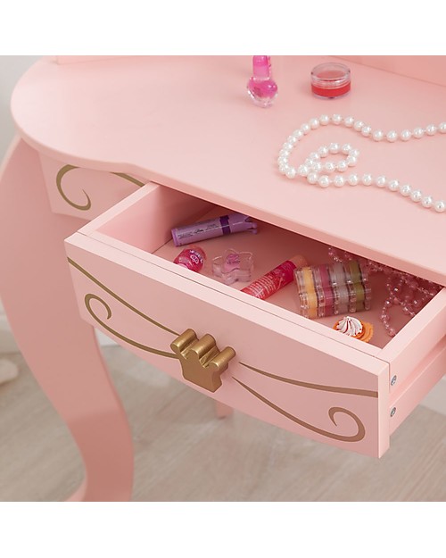 KidKraft Toeletta e Sgabello Stile Principessa Far finta di
