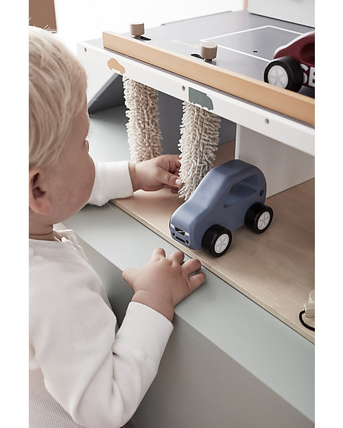 Kid's Concept Autolavaggio e Distributore di Benzina Giocattolo 3-in-1 - Fai il Pieno e Metti in Moto l'Immaginazione! Macchine e Trenini  in Legno