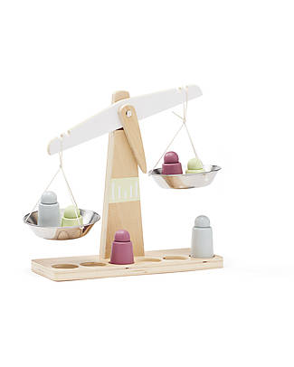 Kid's Concept Bilancia Giocattolo in Legno - Divertiti con i numeri! Giochi Montessoriani