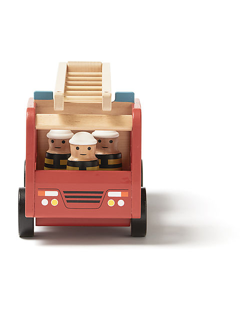 Kid's Concept Camion dei Pompieri in Legno Aiden - Rosso - É ora di Salvare Qualcuno! Macchine e Trenini  in Legno