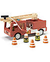 Kid's Concept Camion dei Pompieri in Legno Aiden - Rosso - É ora di Salvare Qualcuno! Macchine e Trenini  in Legno