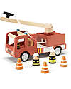 Kid's Concept Camion dei Pompieri in Legno Aiden - Rosso - É ora di Salvare Qualcuno! Macchine e Trenini  in Legno