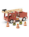 Kid's Concept Camion dei Pompieri in Legno Aiden - Rosso - É ora di Salvare Qualcuno! Macchine e Trenini  in Legno