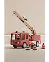 Kid's Concept Camion dei Pompieri in Legno Aiden - Rosso - É ora di Salvare Qualcuno! Macchine e Trenini  in Legno
