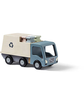 Kid's Concept Camion della Spazzatura in Legno - É ora di reciclare! Macchine e Trenini in Legno