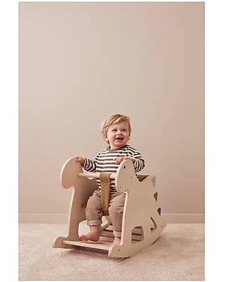 Kid's Concept Cavallo a Dondolo in Legno - Dinosauro - Con comoda seduta imbottita! Cavalcabili