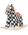 Kid's Concept Cavallo a Dondolo - Miro - Scacchi - Petrolio e Bianco - 18m+ Cavalcabili