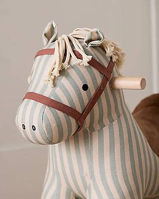 Kid's Concept Cavallo a Dondolo - Sam Aiden - Righe - 18m+ Cavalcabili