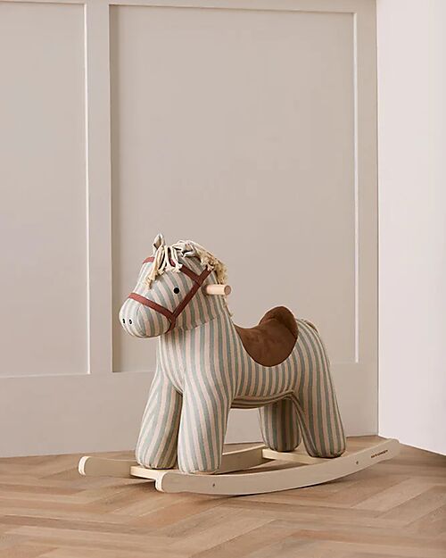 Kid's Concept Cavallo a Dondolo - Sam Aiden - Righe - 18m+ Cavalcabili