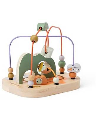 Kid's Concept Gioco Perline da Far Scorrere - Legno - Sviluppa il Tatto e la Manualità! Giochi per Neonati_
