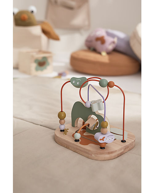 Kid's Concept Gioco Perline da Far Scorrere - Legno - Sviluppa il Tatto e la Manualità! Giochi per Neonati_