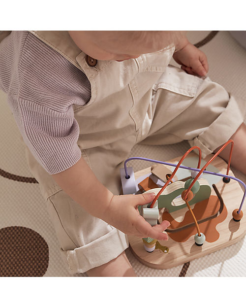 Kid's Concept Gioco Perline da Far Scorrere - Legno - Sviluppa il Tatto e la Manualità! Giochi per Neonati_