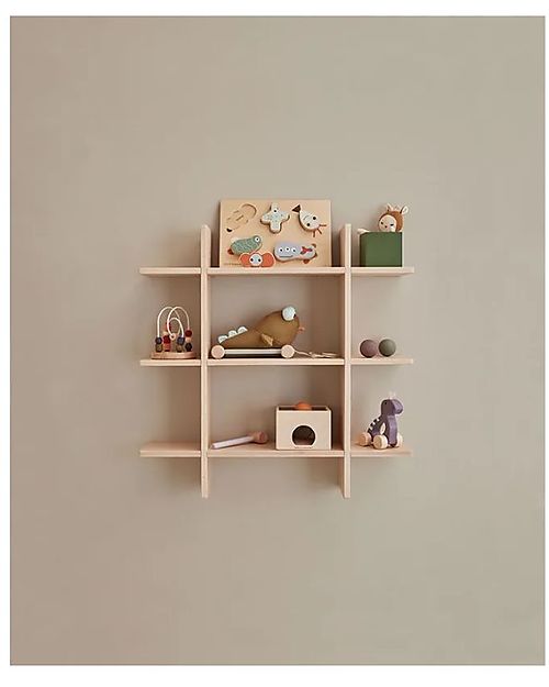 Kid's Concept Mensola a Tre Livelli in Legno - Naturale - Perfetta per Giocattoli//Libri e Disegni! Mensole