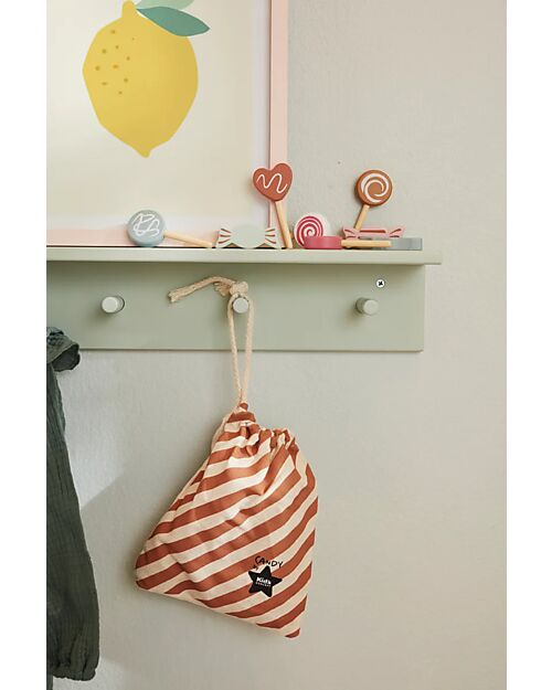 Kid's Concept Mensola per Bambini Stella con Ganci - Verde Chiaro - MDF Mensole