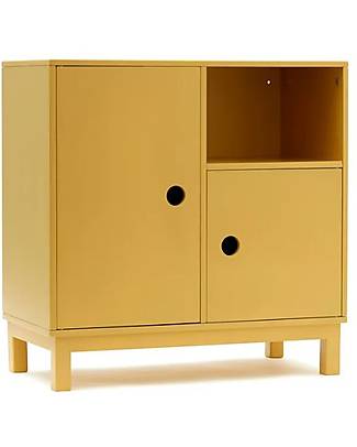 Kid's Concept Mobiletto in Legno con Tre Sezioni - Giallo - Con staffa sul retro per evitare il ribaltamento! Strumenti Musicali