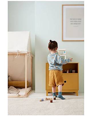 Kid's Concept Mobiletto in Legno con Tre Sezioni - Giallo - Con staffa sul retro per evitare il ribaltamento! Strumenti Musicali