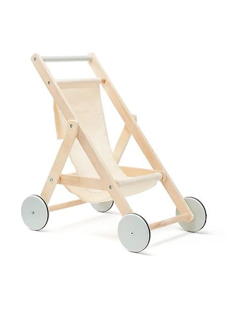 Kid's Concept Passeggino per Bambole - Legno e Cotone - Porta la tua bambola sempre con te! Carrozzine per Bambole